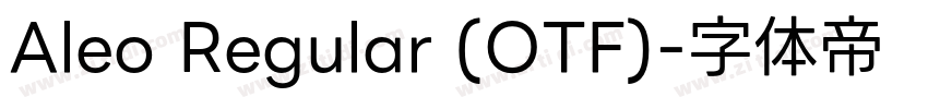 Aleo Regular (OTF)字体转换